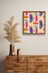 Modern Ahşap Çerçeveli Tablo 42 x 42