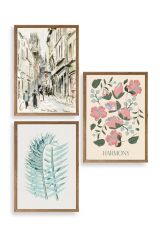 Harmony Üçlü Ahşap Çerçeveli Tablo 40 x 60