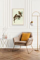 Kuş Ahşap Çerçeveli Tablo 23 x 30