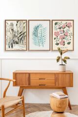 Harmony Üçlü Ahşap Çerçeveli Tablo 30 x 40