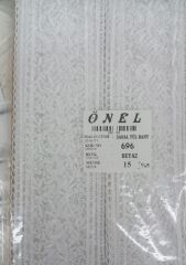 Dantel Polyester Sanal Tül Bant Beyaz 15 Metre En 6 cm ON-696-B