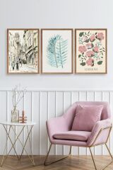 Harmony Üçlü Ahşap Çerçeveli Tablo 23 x 30