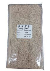 Dantel Polyester Sanal Tül Bant Cappucino 13,70 Metre En 6 cm ON-784-C