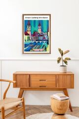 Ernst Ludwig Kirchner Ahşap Çerçeveli Tablo 23 x 30