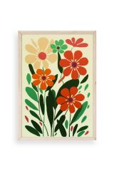 Çiçek Ahşap Çerçeveli Tablo 30 x 42