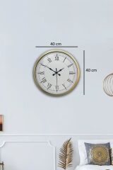 Zentime 40 Cm Eskitme Vintage Duvar Saati