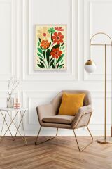 Çiçek Ahşap Çerçeveli Tablo 50 x 70