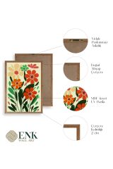 Çiçek Ahşap Çerçeveli Tablo 17 x 23