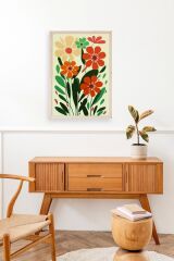 Çiçek Ahşap Çerçeveli Tablo 17 x 23