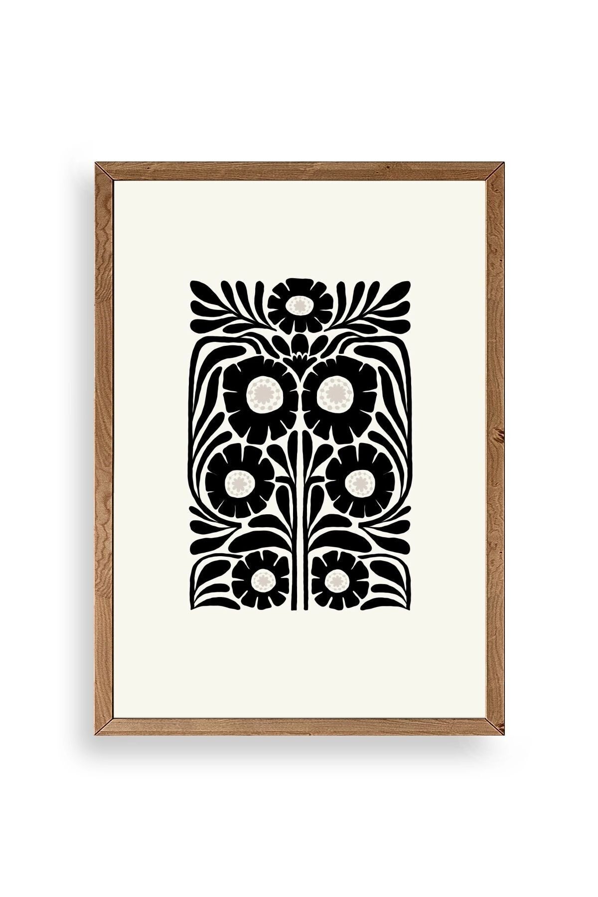 Çiçek Ahşap Çerçeveli Tablo 17 x 23