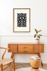 Çiçek Ahşap Çerçeveli Tablo 17 x 23