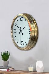 Zentime 40 Cm Gold Lüks Duvar Saati