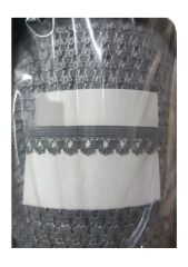 Çamaşır Lastiği Dantelli 1 cm 75 Metre 1 Top Gri
