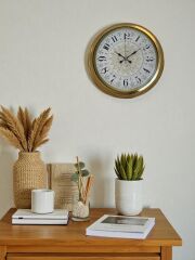 Zentime 40 Cm Gold Lüks Duvar Saati