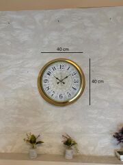 Zentime 40 Cm Gold Lüks Duvar Saati