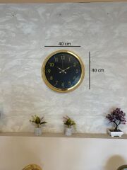 Zentime 40 Cm Gold Lüks Duvar Saati