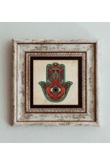 Fatma Ana Eli Çerçeveli Taş Tablo , Çerçeveli Taş Duvar Dekoru 20 cm