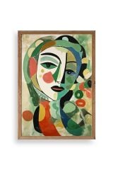 Soyut Ahşap Çerçeveli Tablo 50 x 70