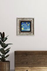 Van Gogh Çerçeveli Taş Tablo 20 cm