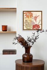 Çiçek Ahşap Çerçeveli Tablo 42 x 42