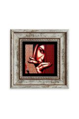 Kadın Çerçeveli Taş Tablo 20 cm