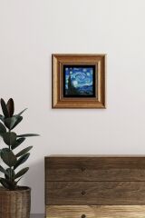Van Gogh Çerçeveli Taş Tablo 20 cm