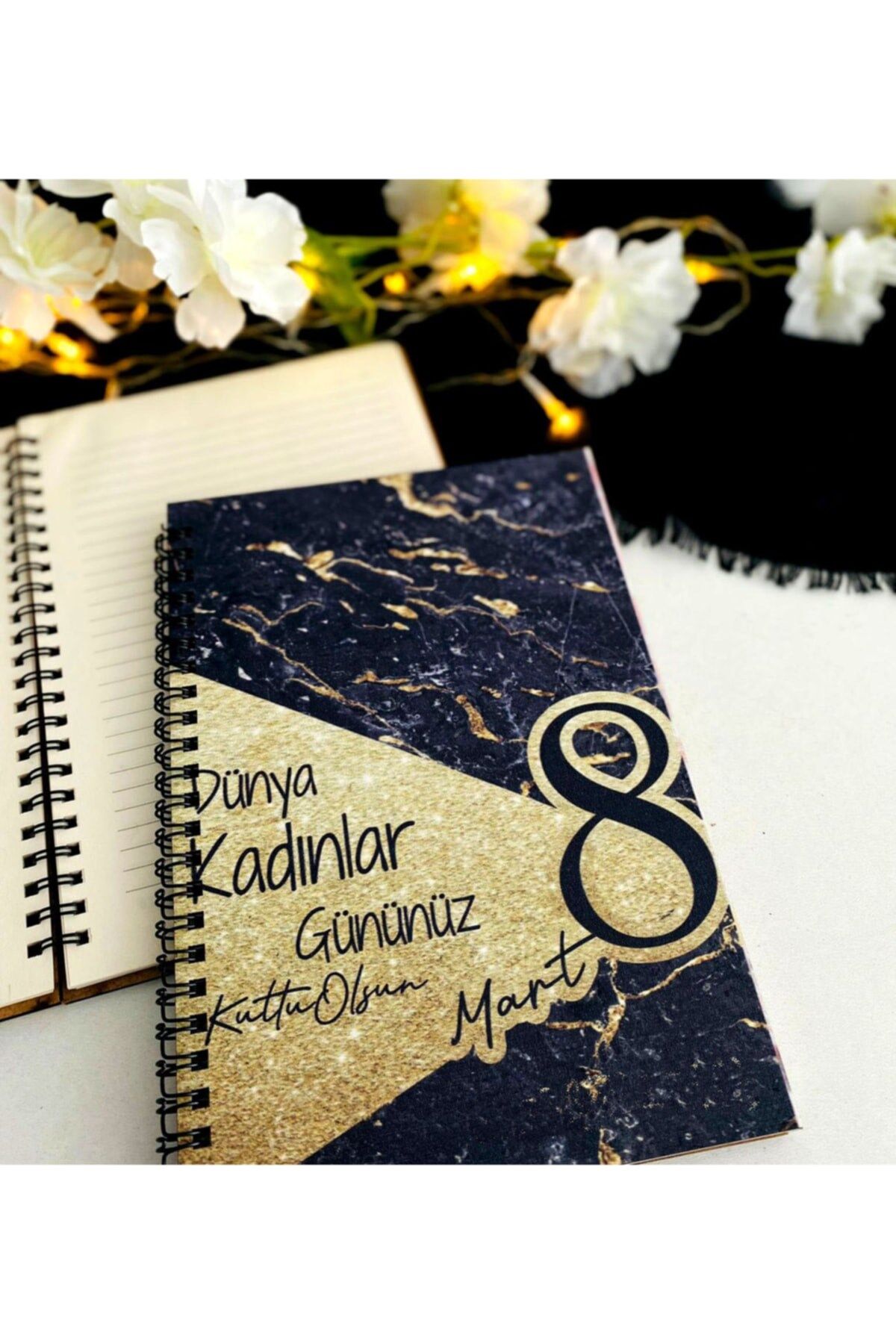 Kadınlar Günü Ahşap Defter