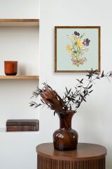 Çiçek Ahşap Çerçeveli Tablo 23 x 23