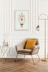 Motto Ahşap Çerçeveli Tablo 17 x 23