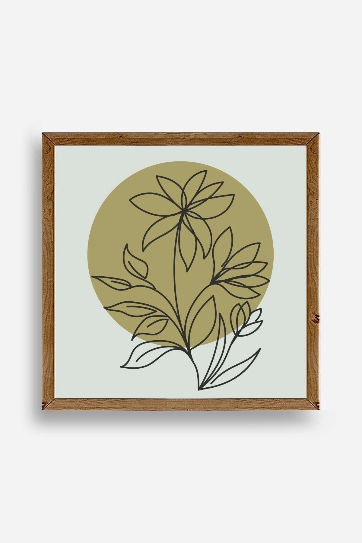 Çiçek Ahşap Çerçeveli Tablo 23 x 23