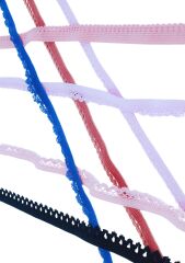 Çamaşır Lastiği Dantelli 1 cm 75 Metre 1 Top Siyah