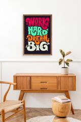Motto Ahşap Çerçeveli Tablo 30 x 42