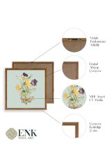 Çiçek Ahşap Çerçeveli Tablo 50 x 50