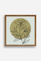 Çiçek Ahşap Çerçeveli Tablo 42 x 42