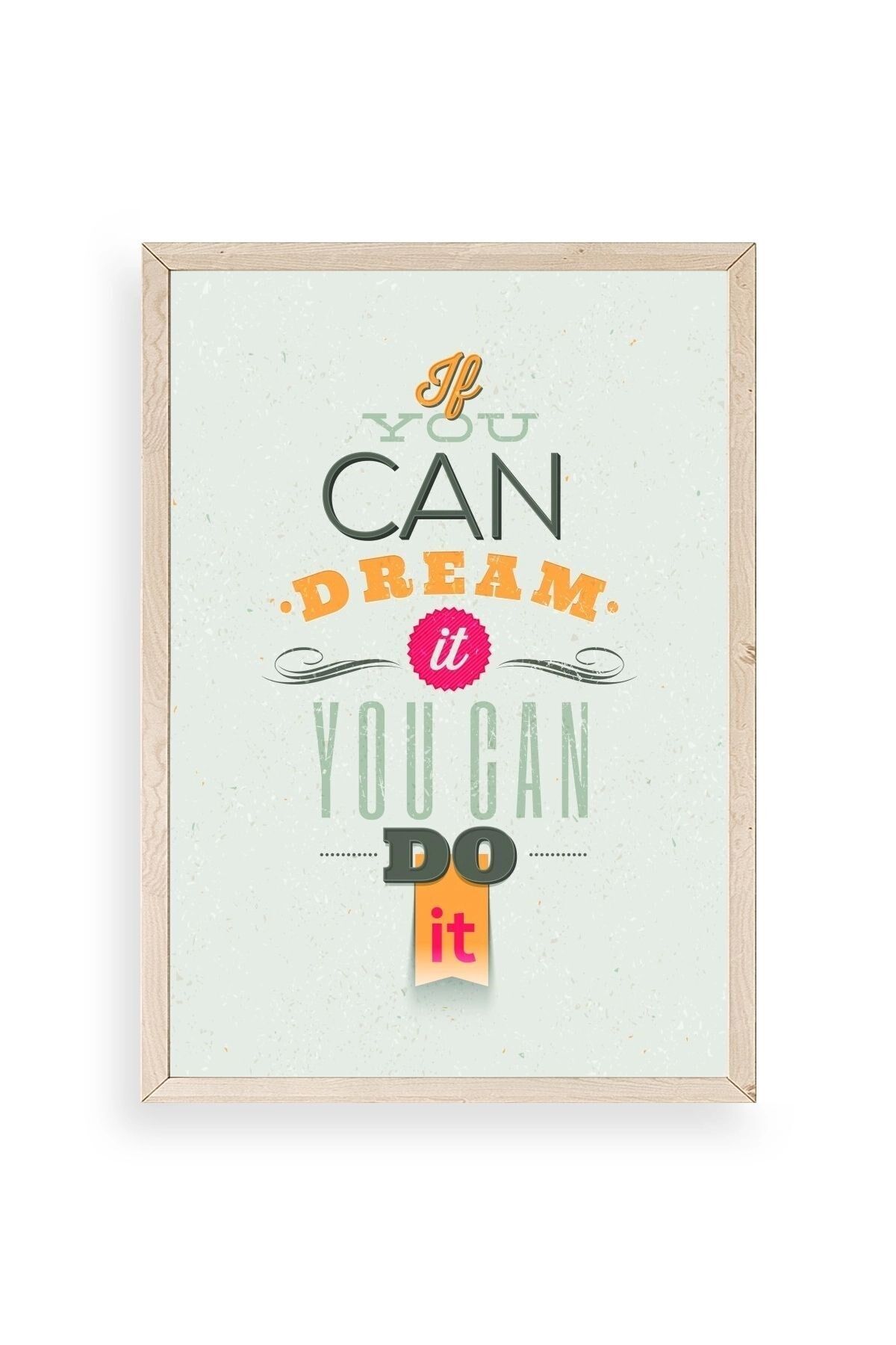 Motto Ahşap Çerçeveli Tablo 23 x 30