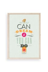 Motto Ahşap Çerçeveli Tablo 23 x 30