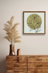 Çiçek Ahşap Çerçeveli Tablo 42 x 42