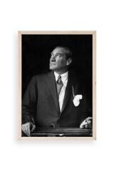 Atatürk Ahşap Çerçeveli Tablo 17 x 23