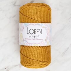 Loren Polyester Soft Macrame Hardal El Örgü İpi - LM061 - 34449
