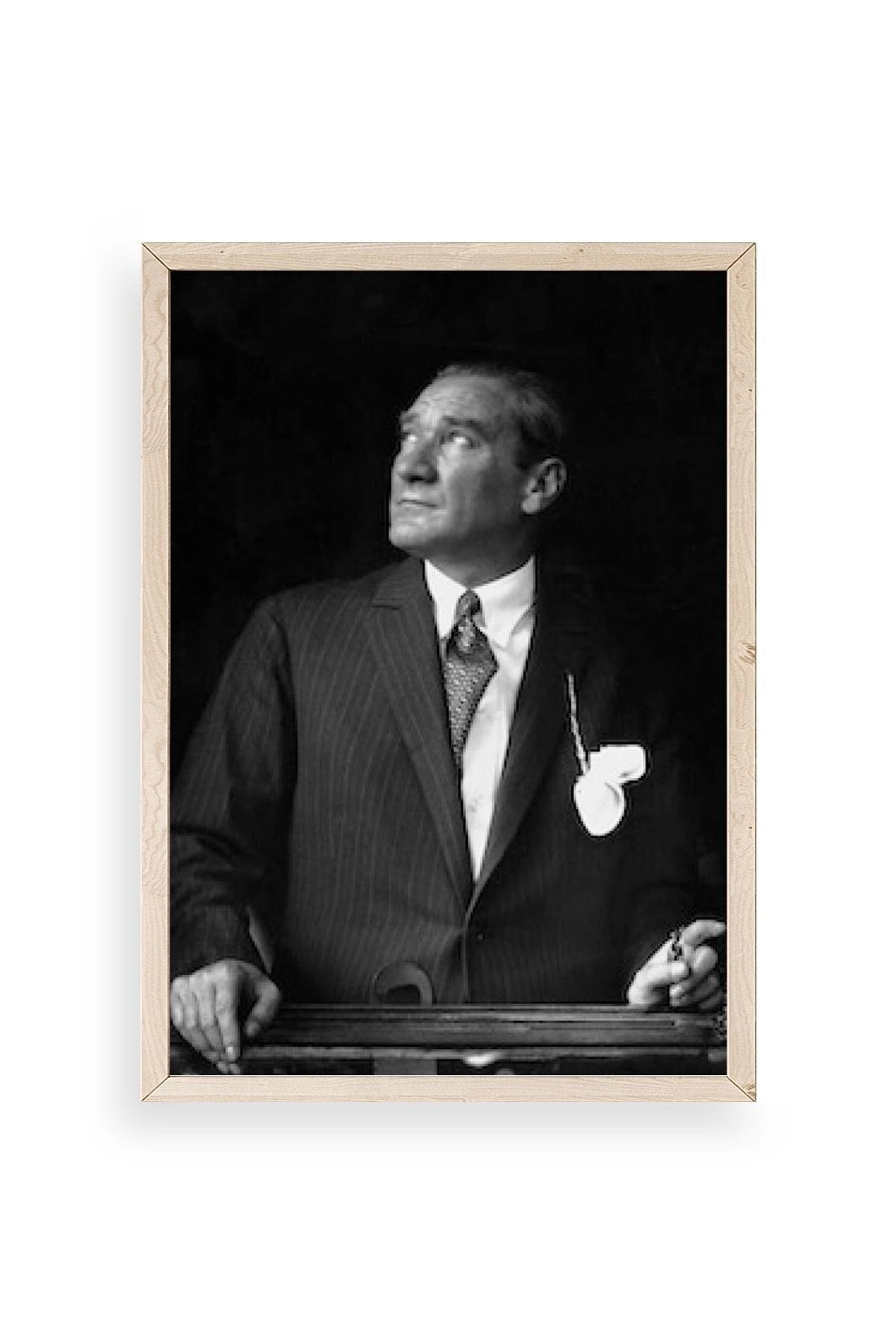 Atatürk Ahşap Çerçeveli Tablo 30 x 42