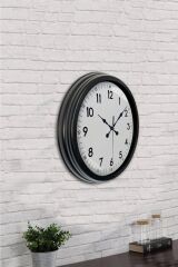 Zentime 40 Cm Siyah Şık Duvar Saati