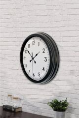 Zentime 40 Cm Siyah Şık Duvar Saati