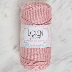 Loren Polyester Soft Macrame Pembe El Örgü İpi - LM042 - 34446
