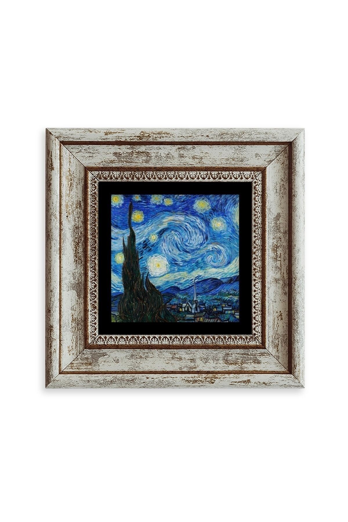 Van Gogh Çerçeveli Taş Tablo 20 cm