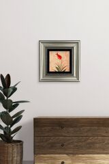 Ebru Lale Çerçeveli Taş Tablo 20 cm