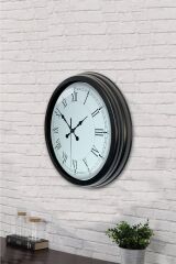 Zentime 40 Cm Siyah Şık Duvar Saati