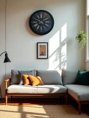 Zentime 40 Cm Siyah Şık Duvar Saati