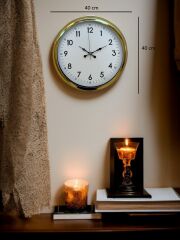 Zentime 40 Cm Gold Lüks Duvar Saati