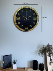Zentime 40 Cm Gold Lüks Duvar Saati