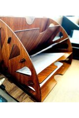 Ahşap Dekoratif Dosya Düzenleyici Masaüstü Toplayıcı 20 x 20